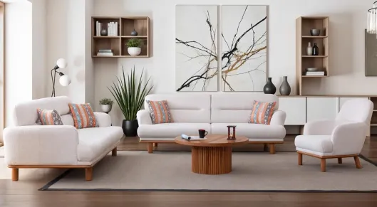 Product img 2, Valens Ahşap Ayaklı Yataklı Koltuk Takımı